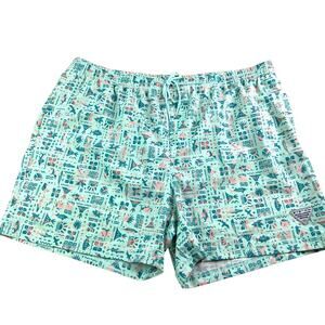 Columbia Men’s Aztec Southwest Print Swim Trunks - SEA GREEN